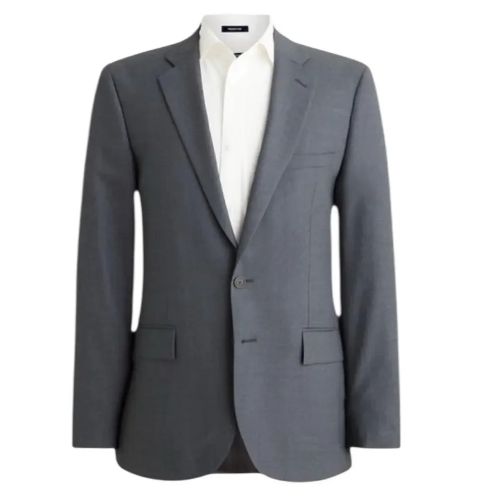 J Crew NWT Thompson suit jacket blazer grey 100% wool fall office business 42R